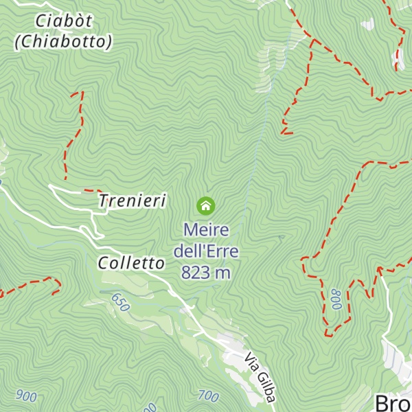 Map of Meire dell'Erre