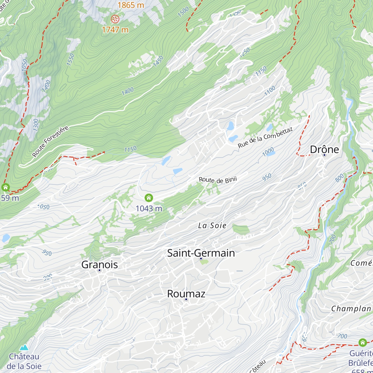 Chalet Binii map