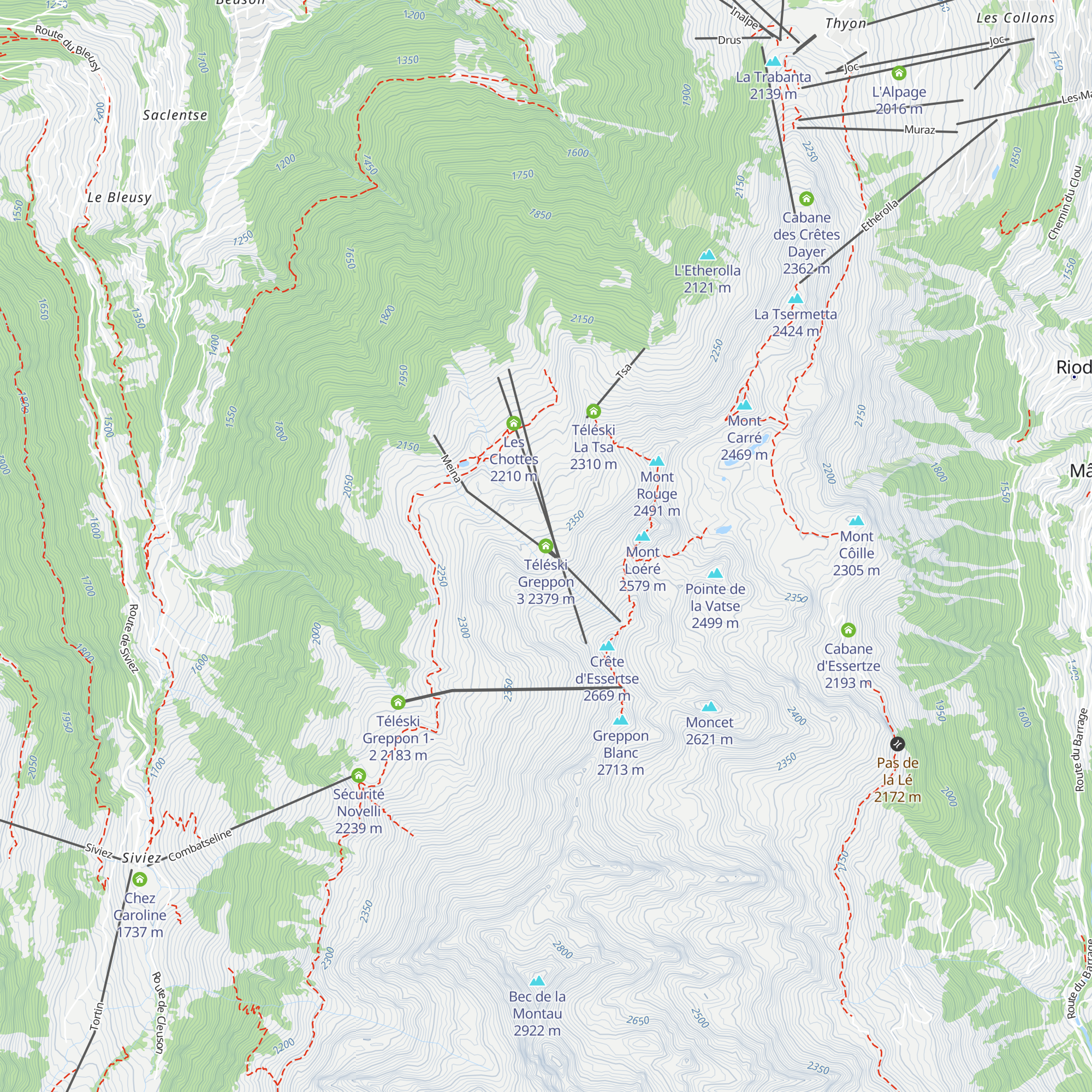 Téléski Greppon 3 map
