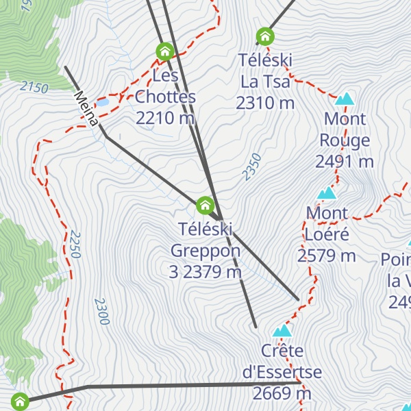 Map of Téléski Greppon 3