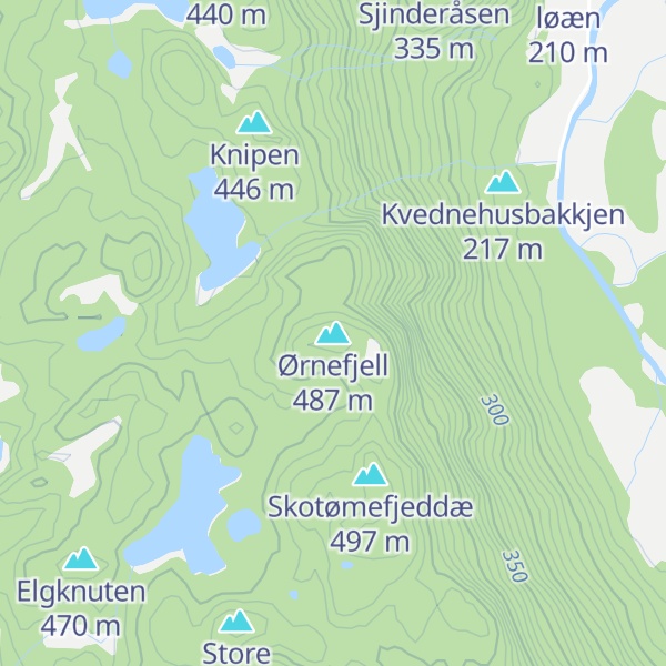 Map of Ørnefjell