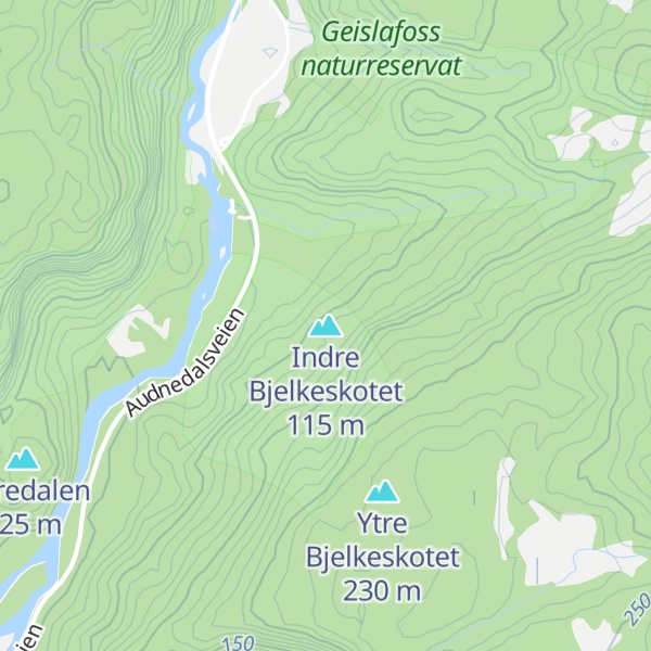 Map of Indre Bjelkeskotet