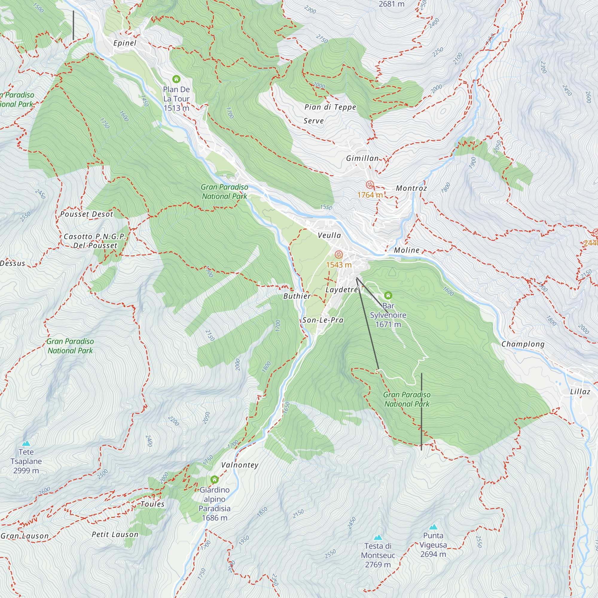 La Sapinière map