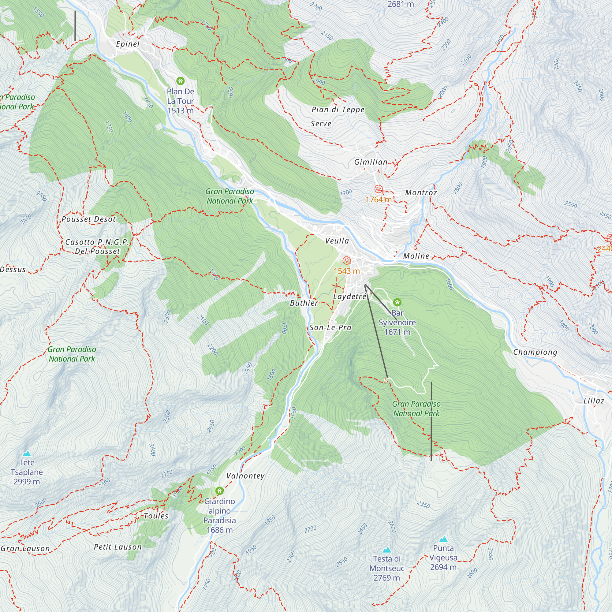 La Sapinière map
