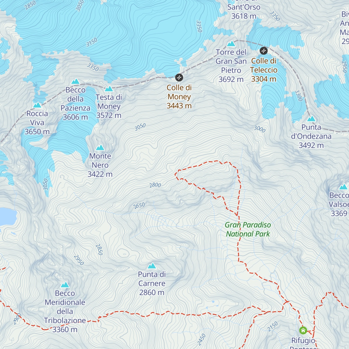 Bivacco Gino Carpano map