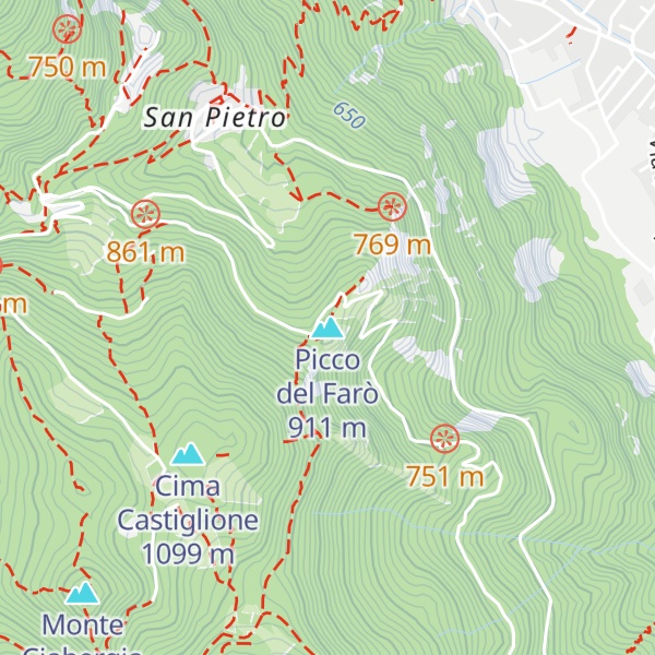 Map of Picco del Farò