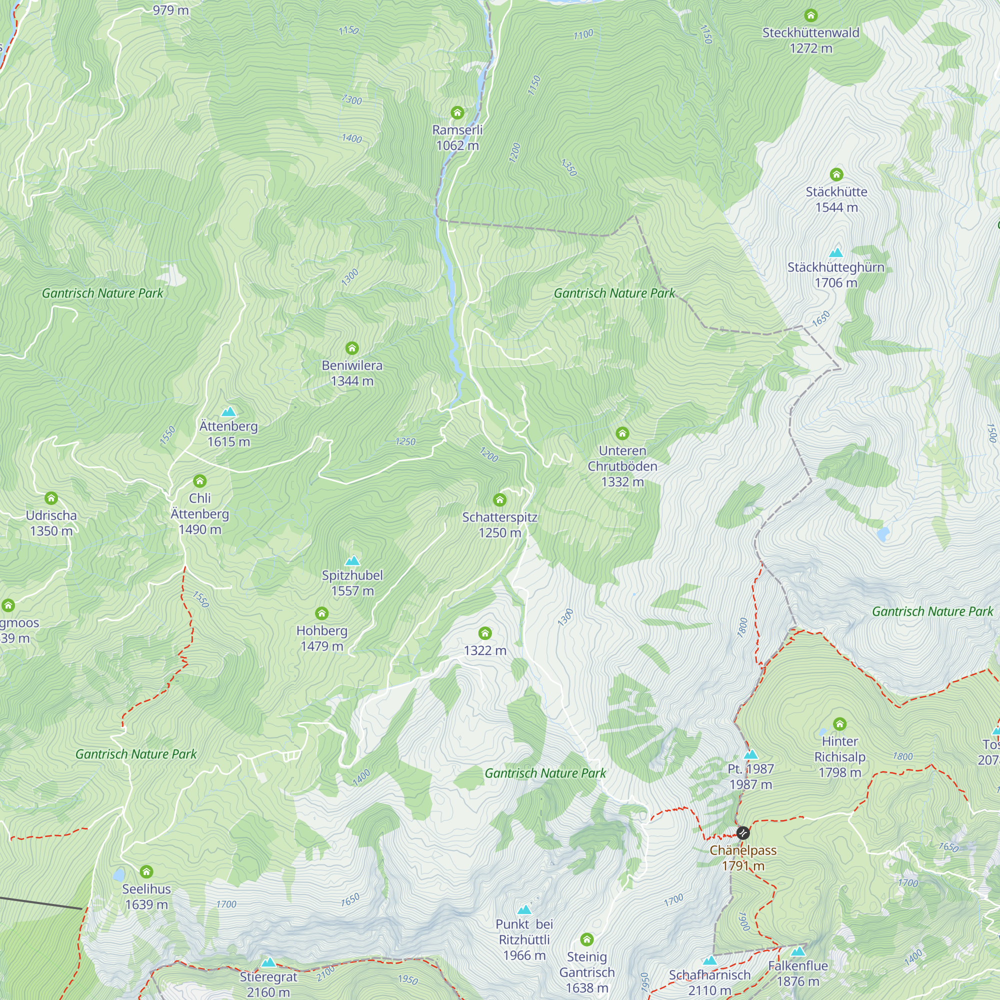 Schatterspitz map