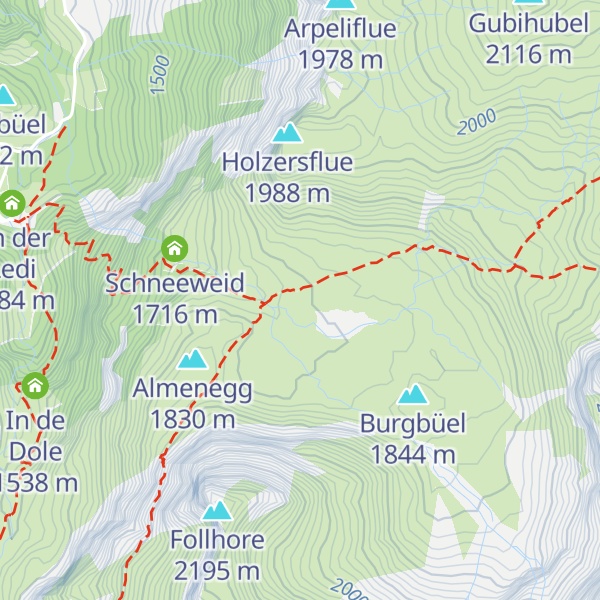 Map of Schüetungelalp