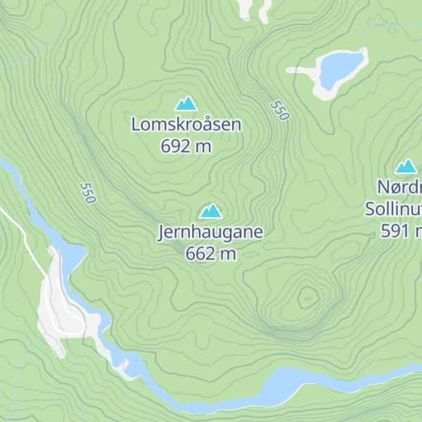 Map of Jernhaugane