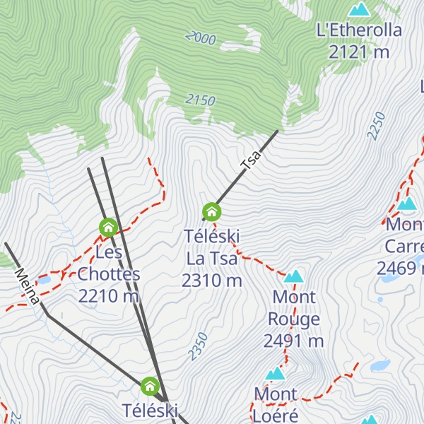 Map of Téléski La Tsa