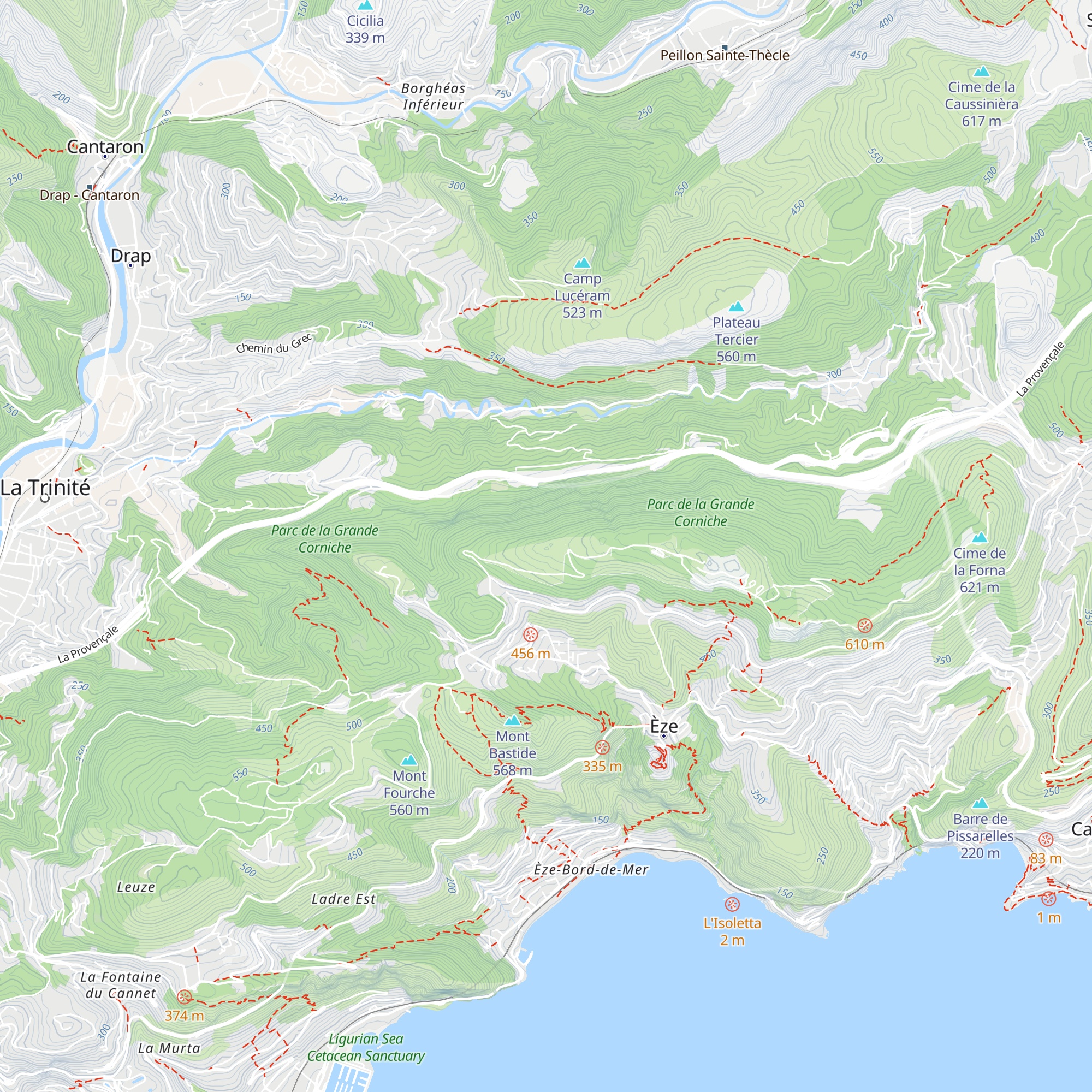 Astrorama de la cote d'azur map