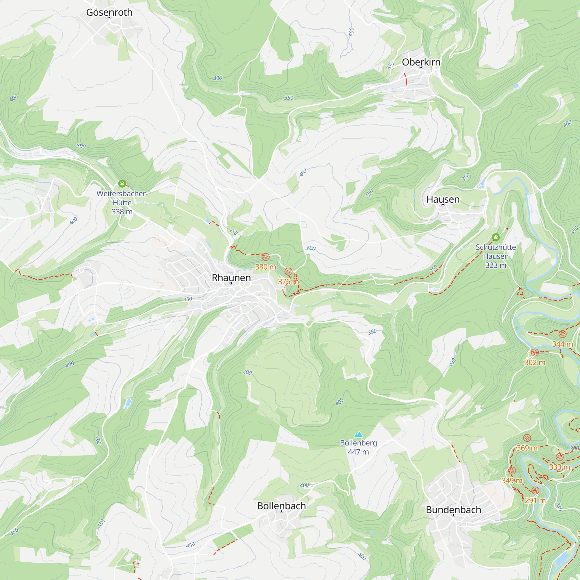 Schutzhütte Wartenberg map