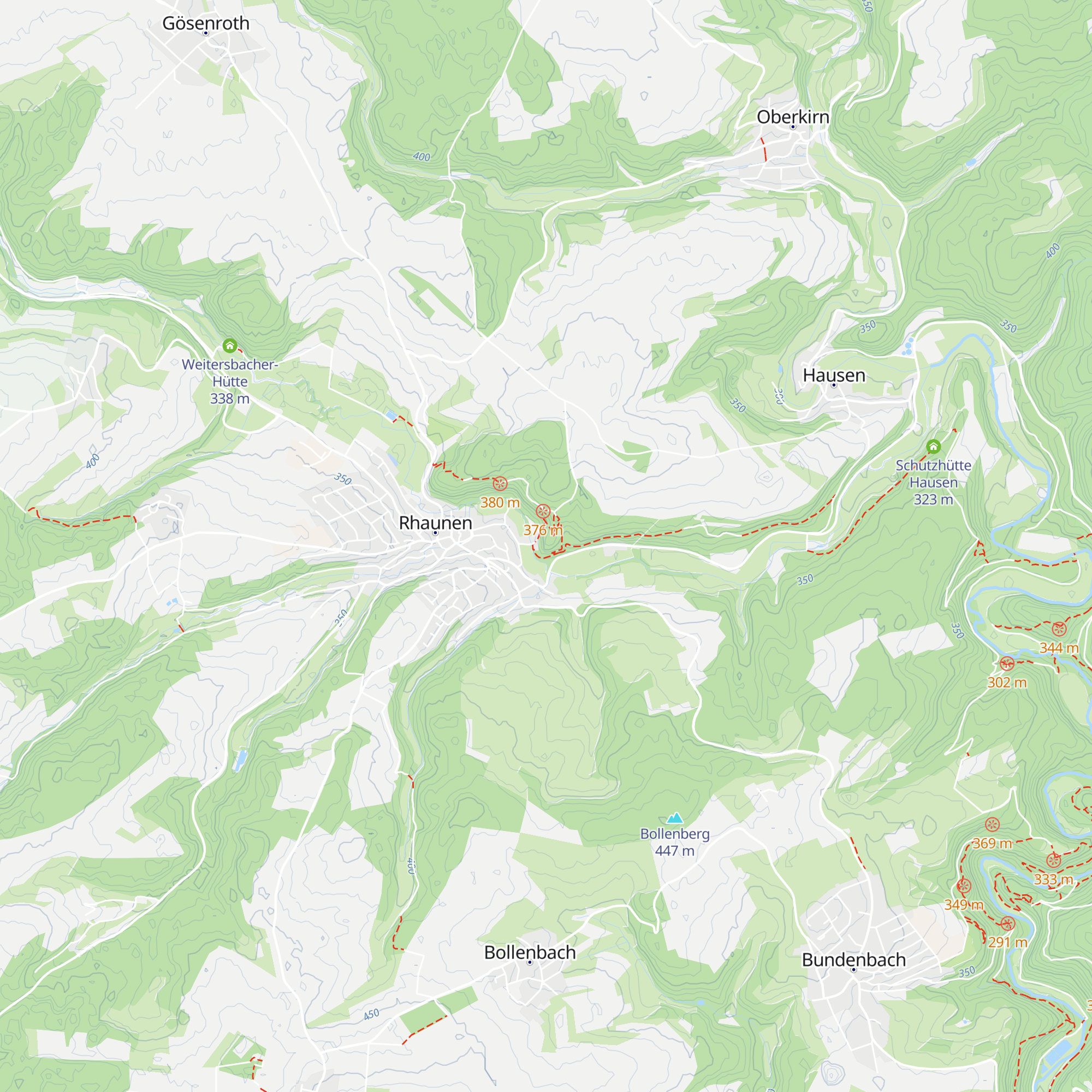 Schutzhütte Wartenberg map