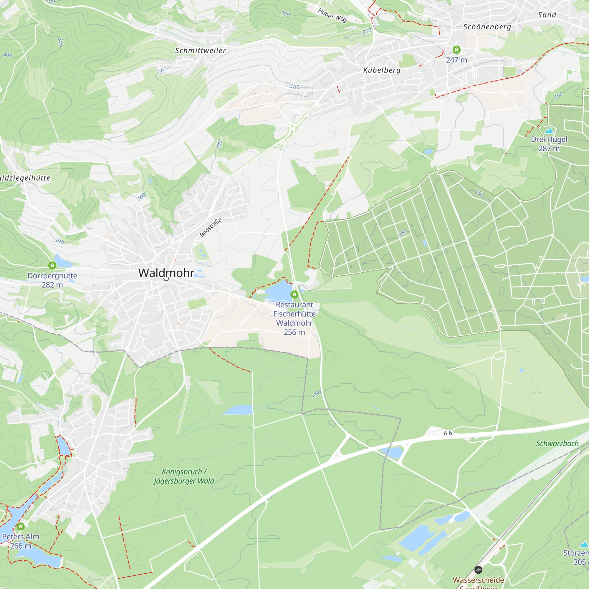 Restaurant Fischerhütte Waldmohr map