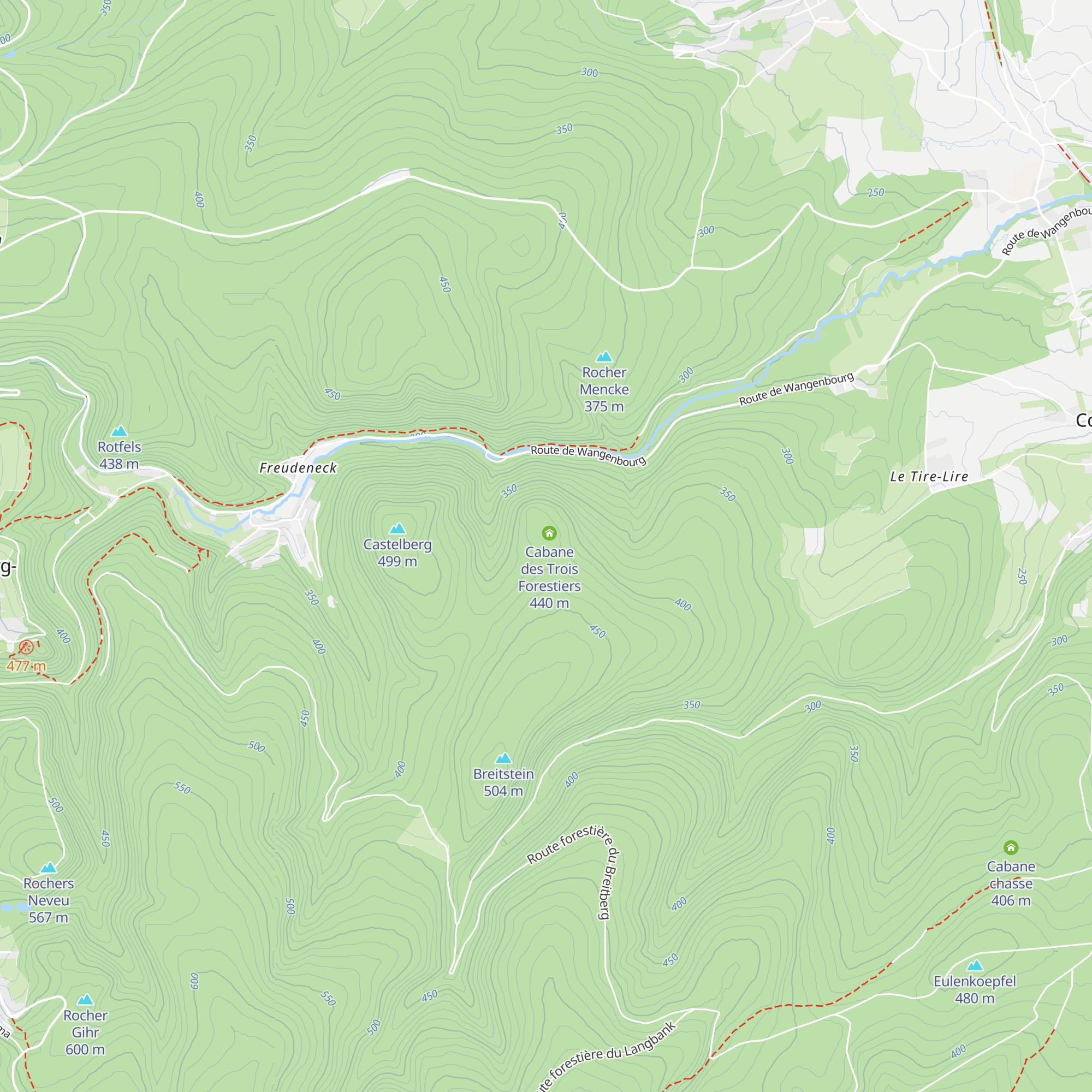 Cabane des Trois Forestiers map