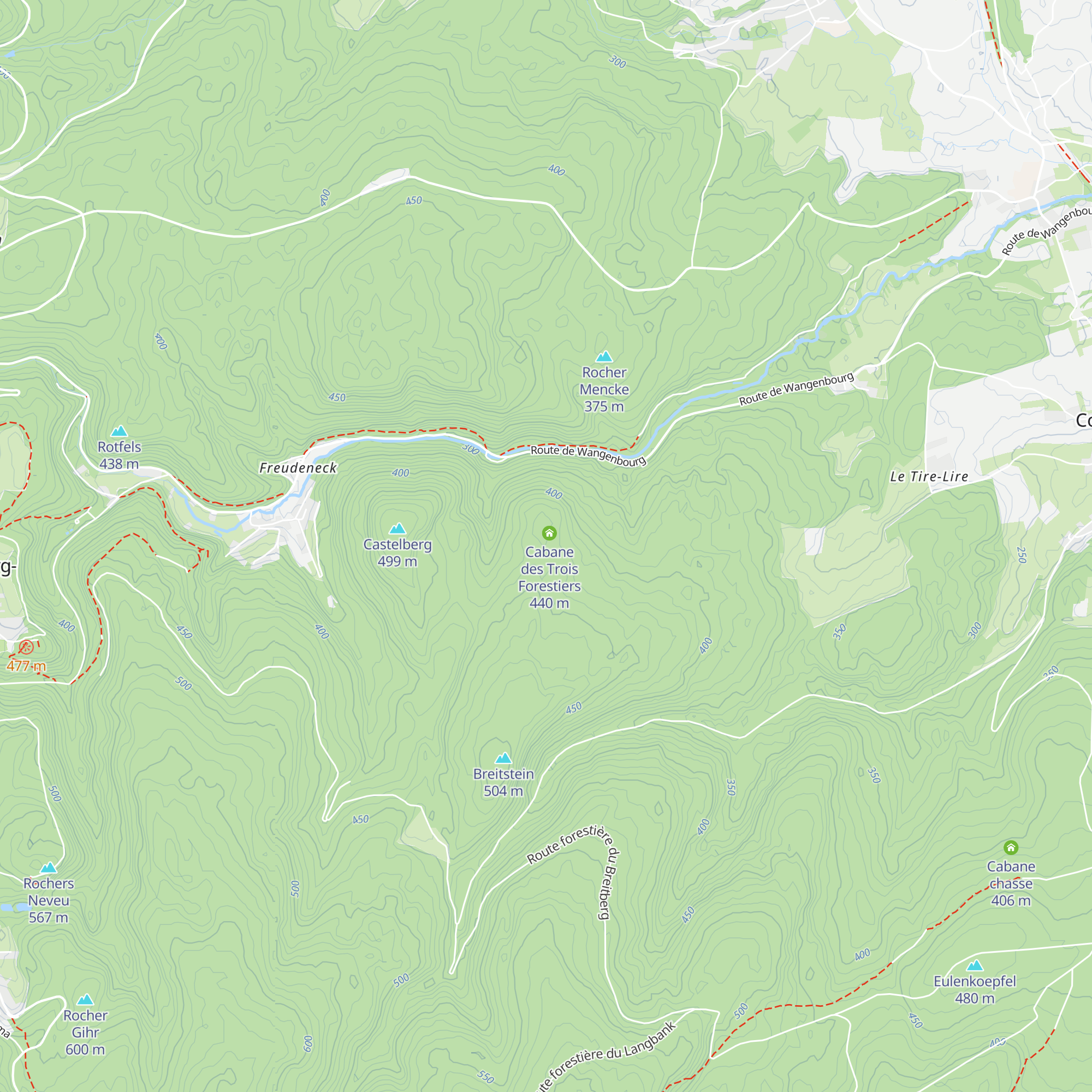 Cabane des Trois Forestiers map