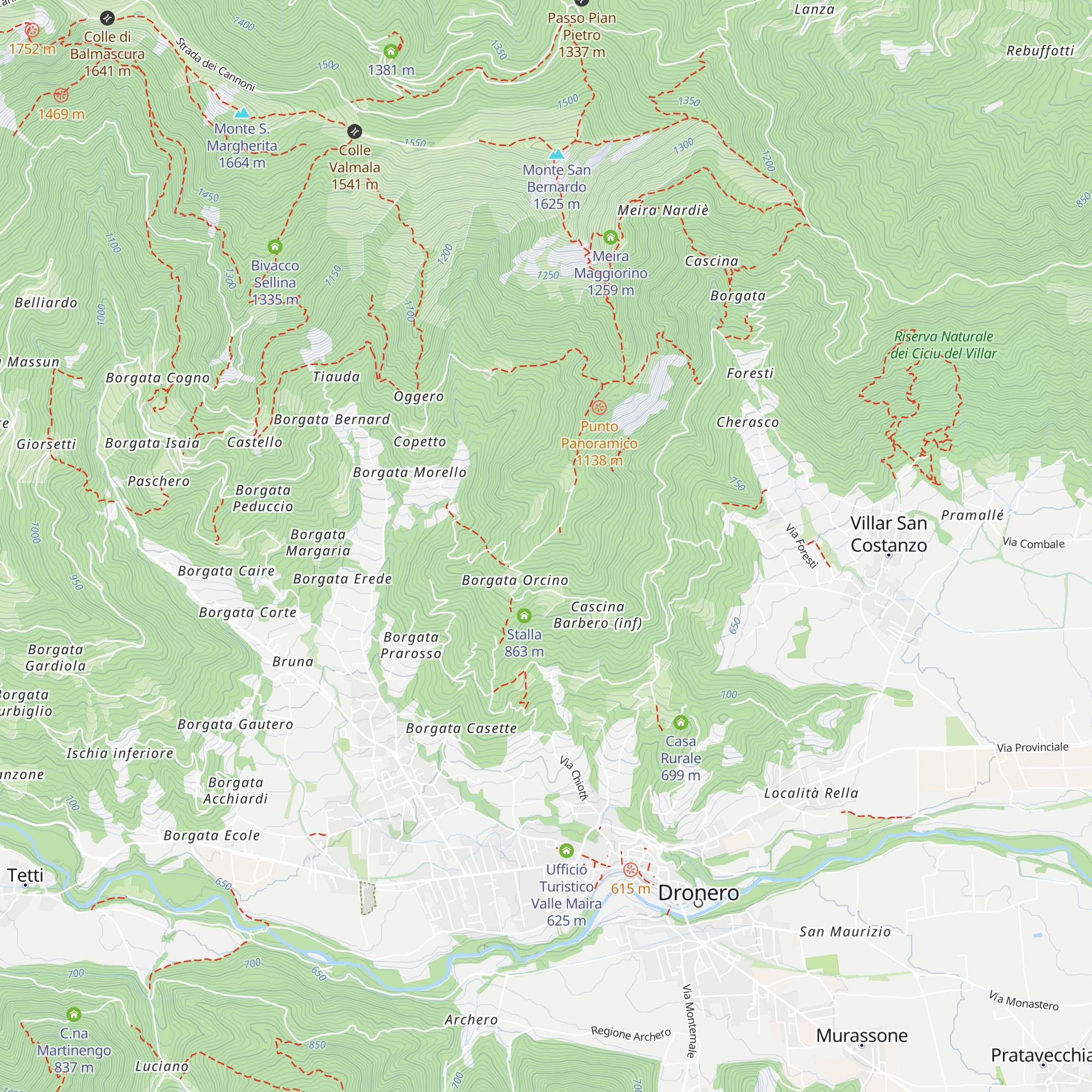 Rifugio privato map