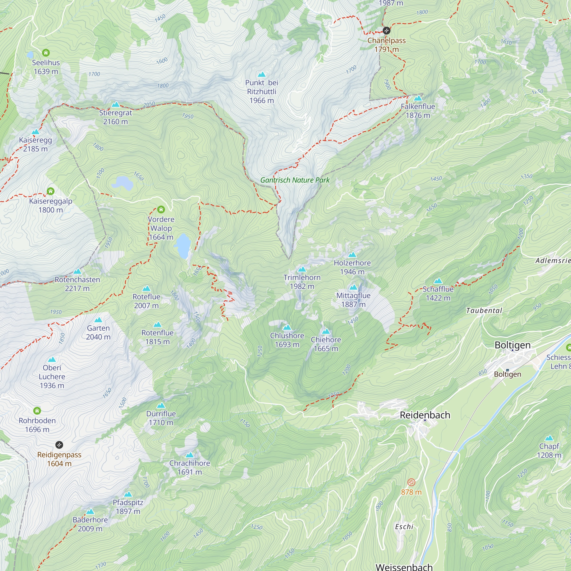 Trimlenhüttli map