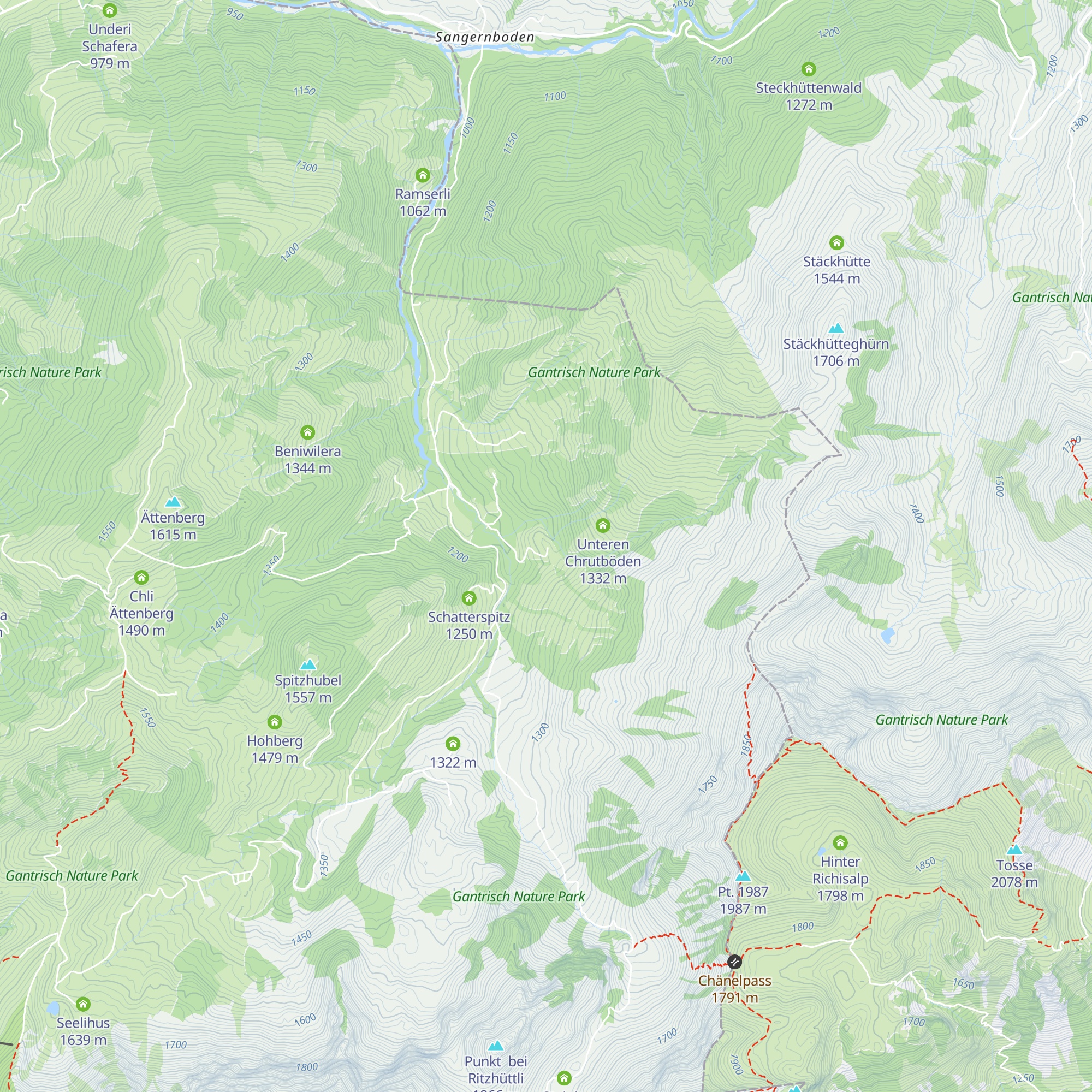 Unter Hundsbüel map