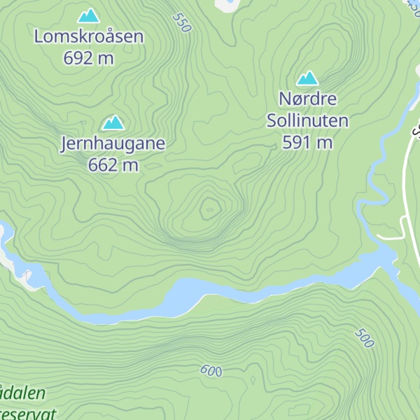 Map of Ytre Sollinuten