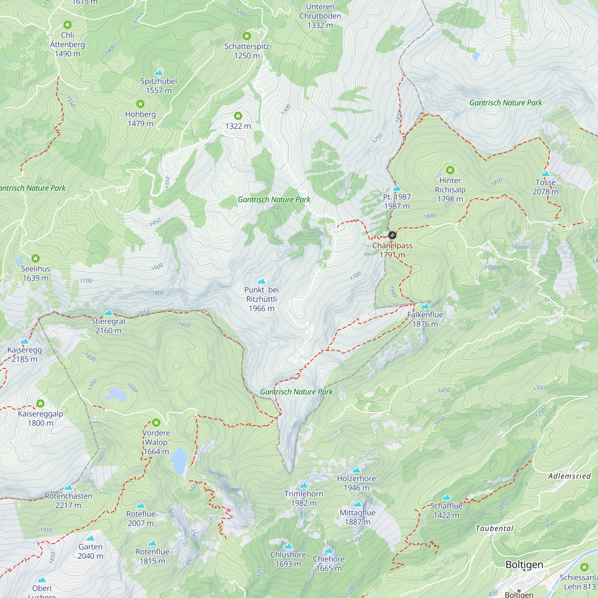 Steinig Gantrisch map