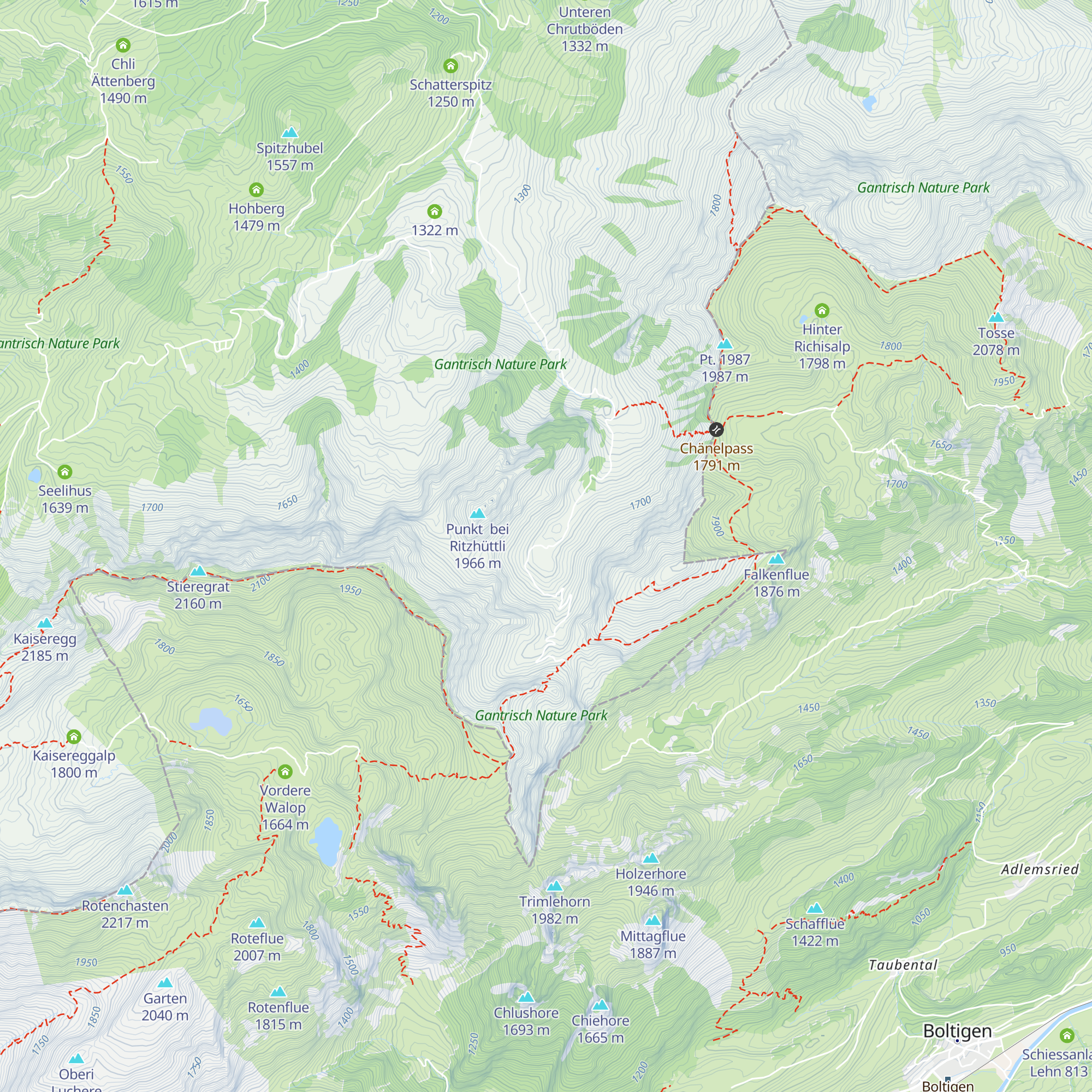 Steinig Gantrisch map