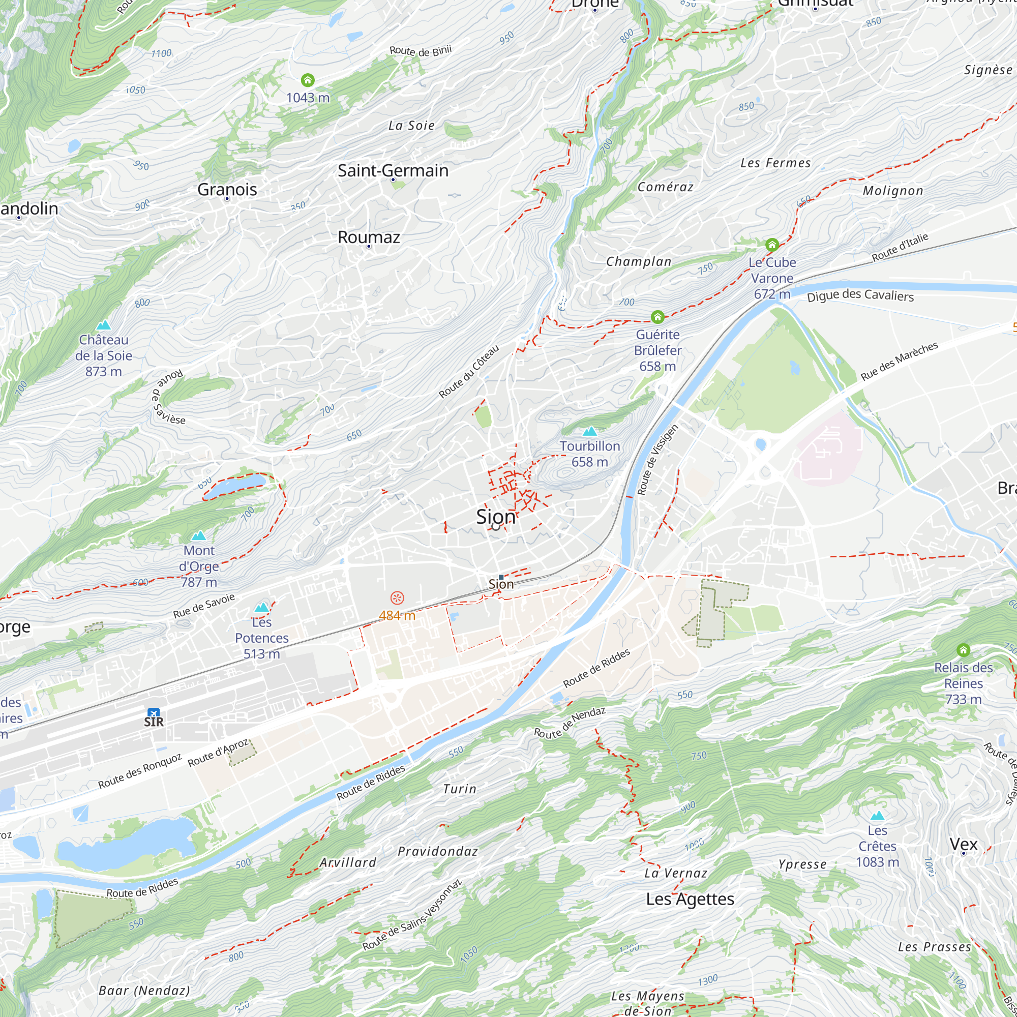 Office du Tourisme de Sion map
