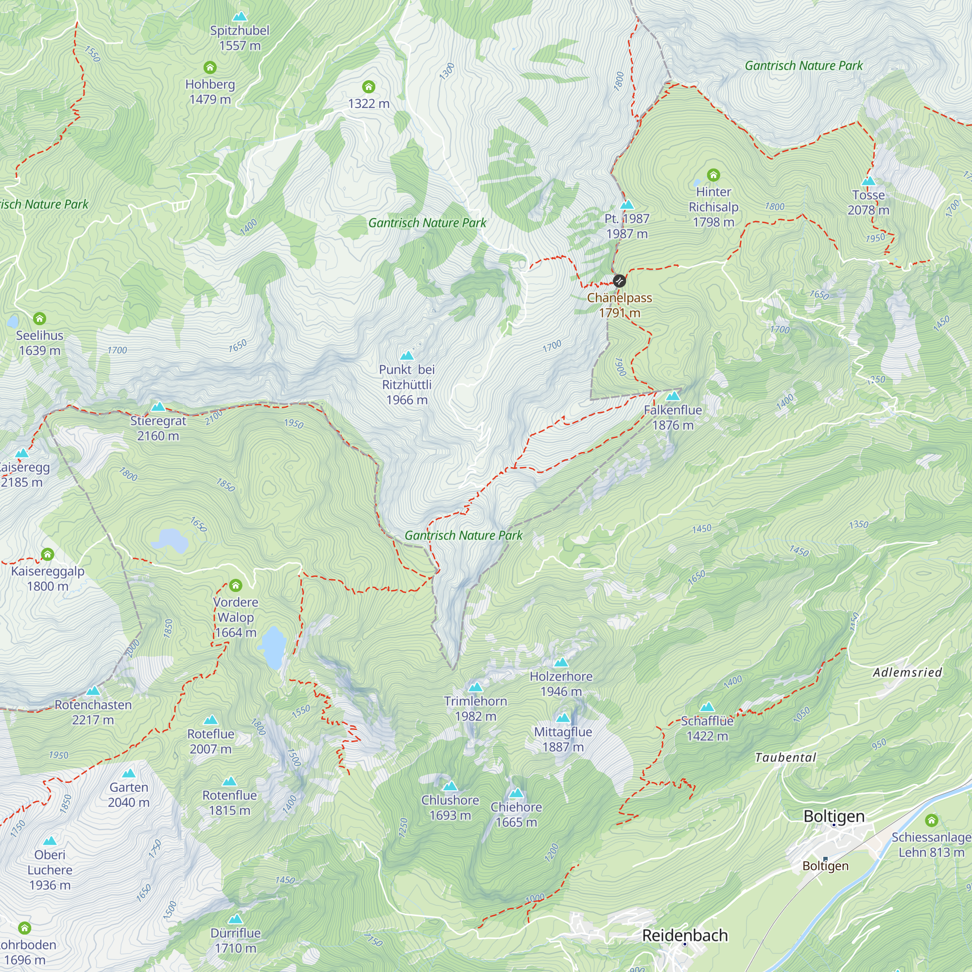 Chüearnisch map