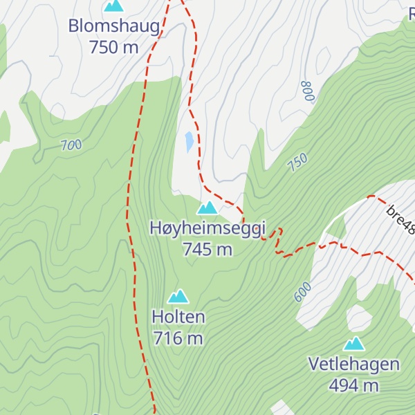 Map of Høyheimseggi