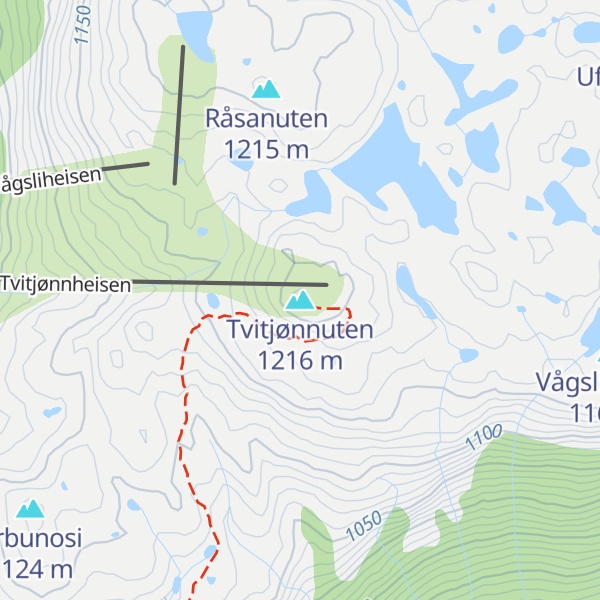 Map of Tvitjønnuten