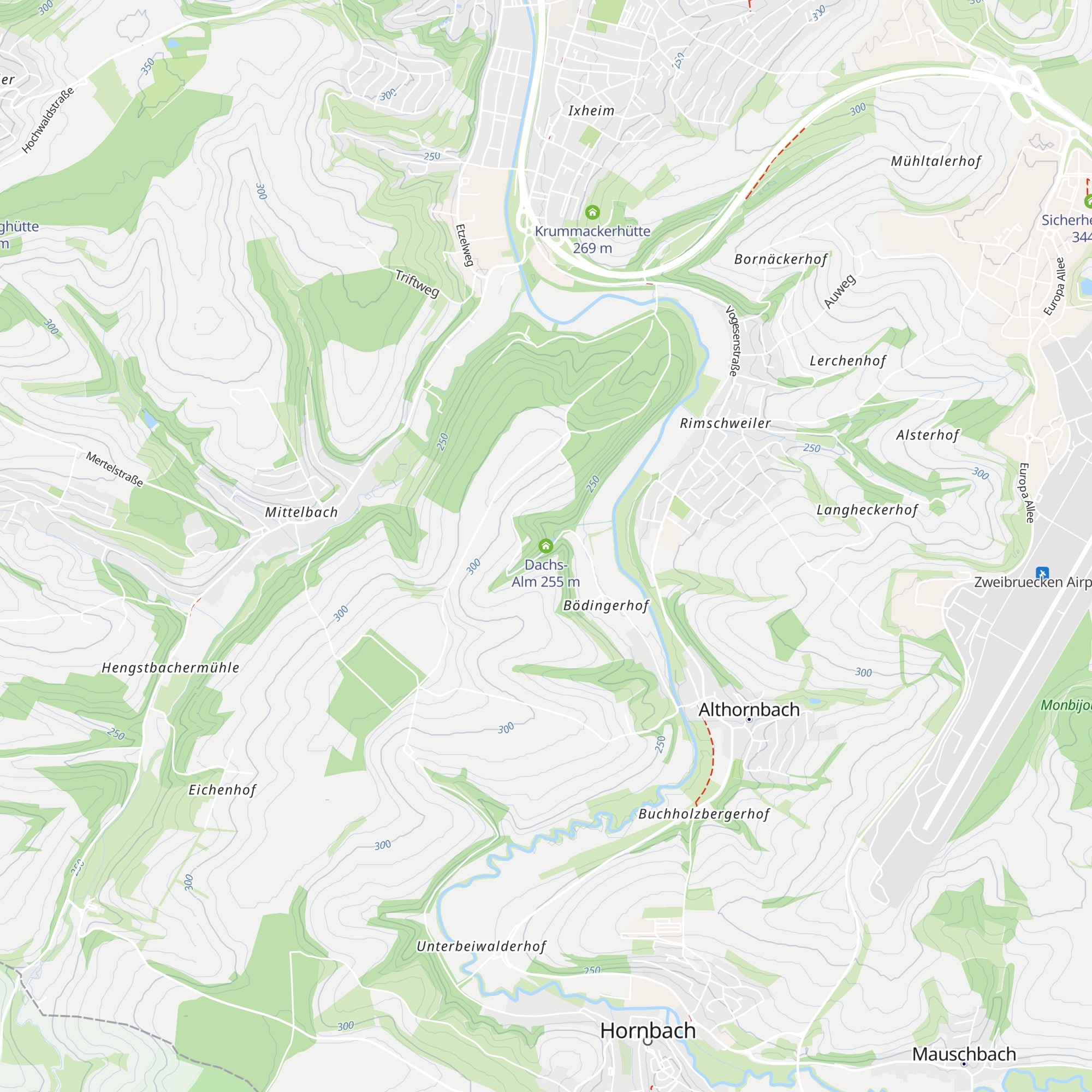 Dachs-Alm map
