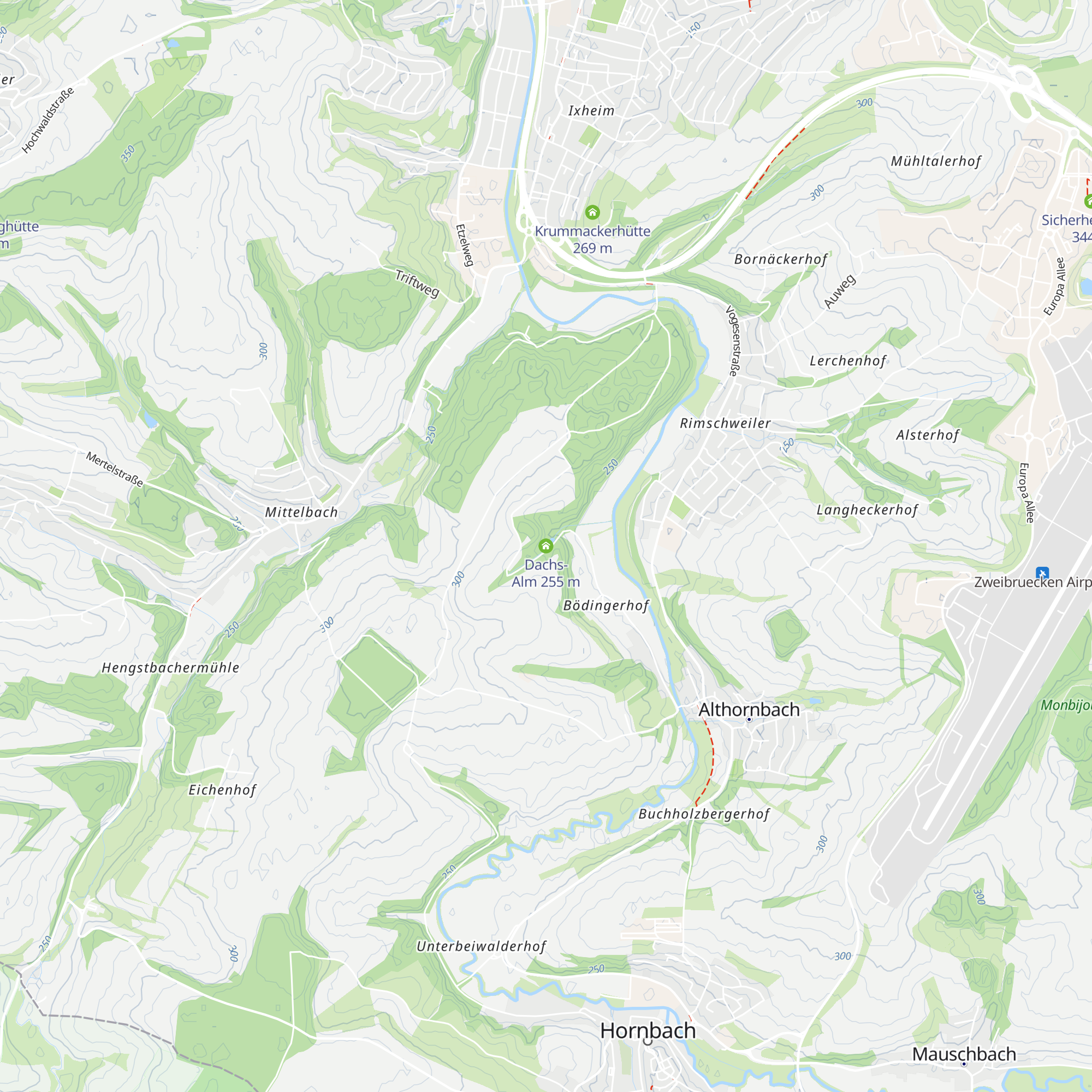 Dachs-Alm map