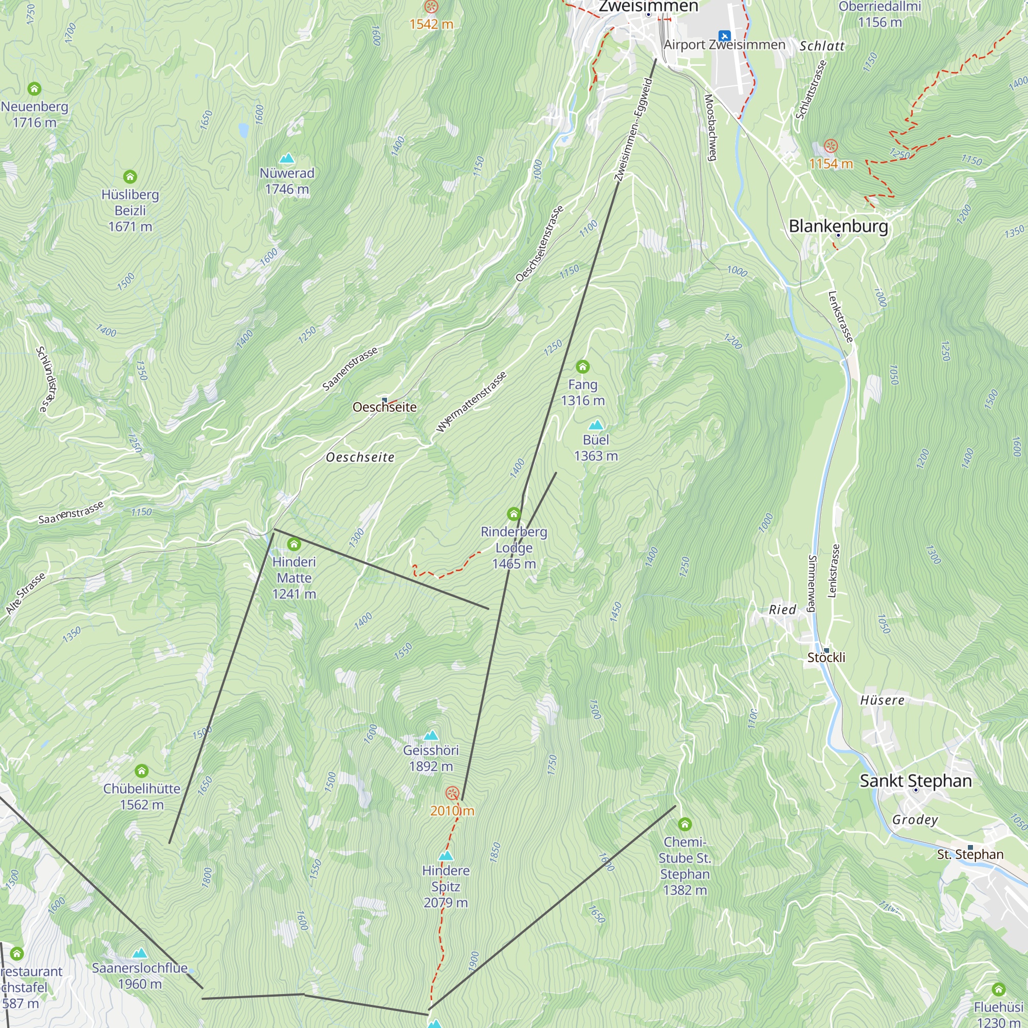 Rinderberg Lodge map