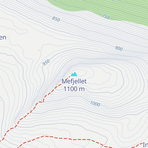 Map of Mefjellet