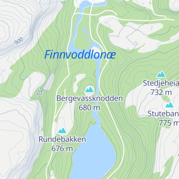 Map of Bergevassknodden