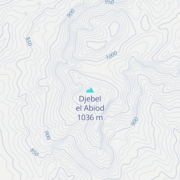 Map of Djebel el Abiod