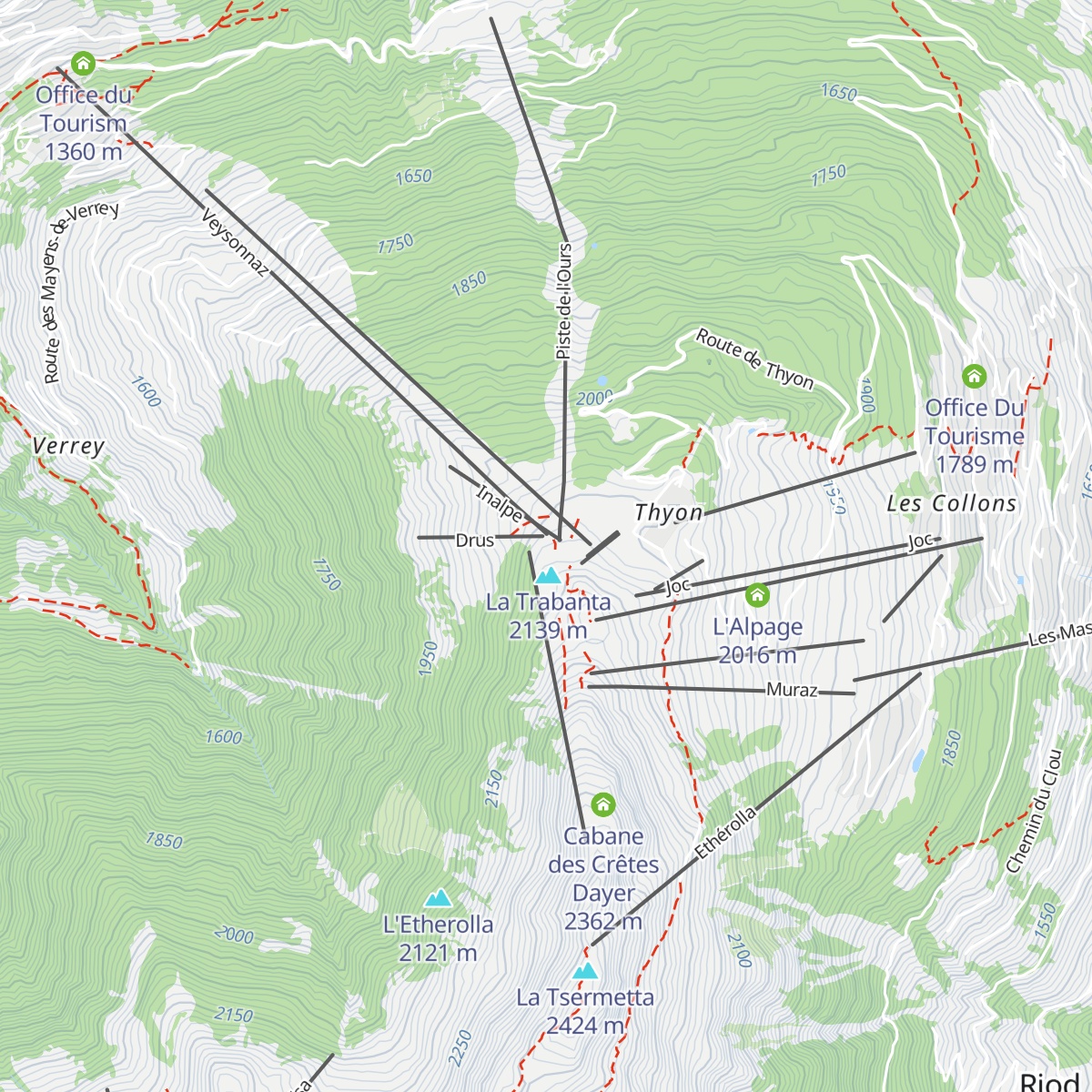 Mont Rouge map