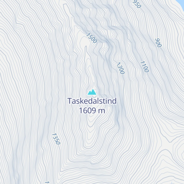 Map of Taskedalstind