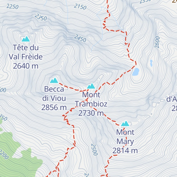 Map of Bivacco Penne Nere