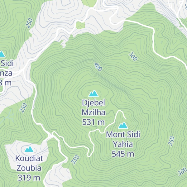 Map of Djebel Mzilha