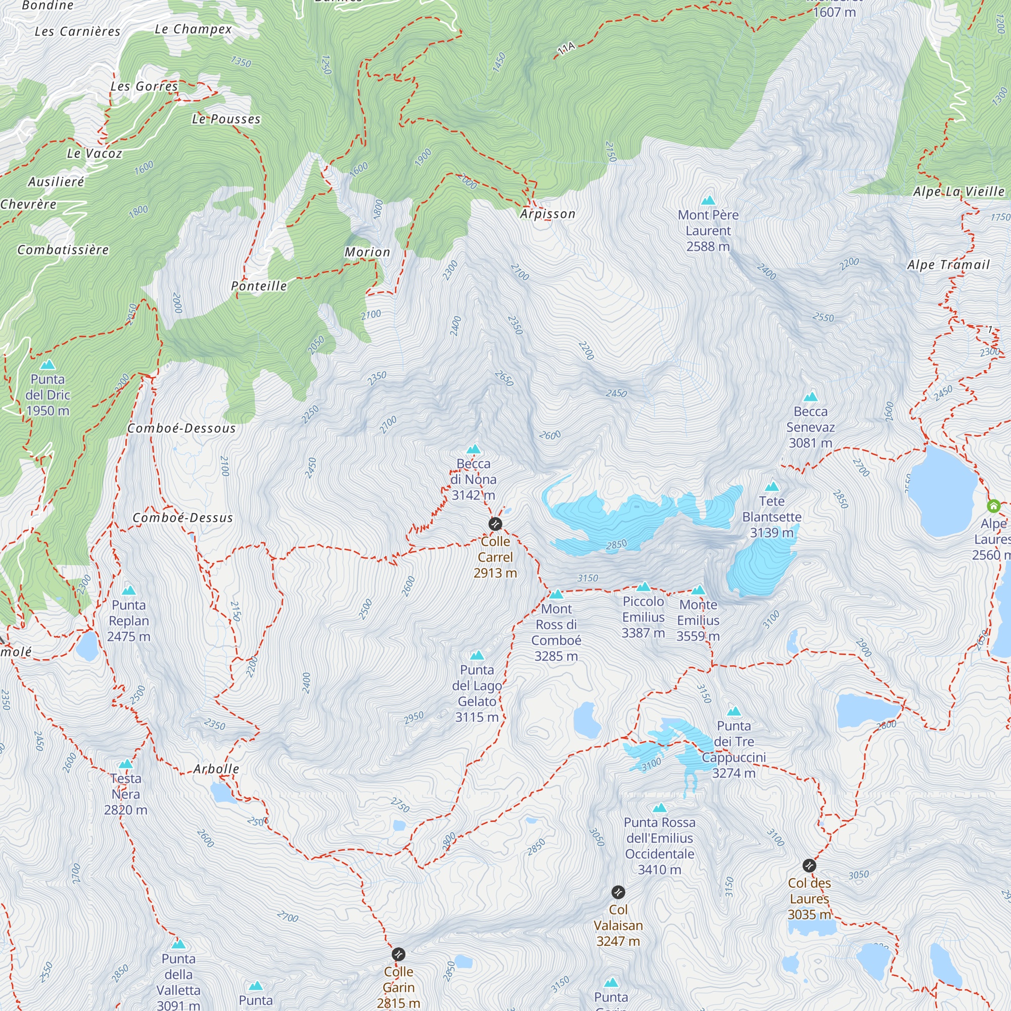 Chalet Peccoz map