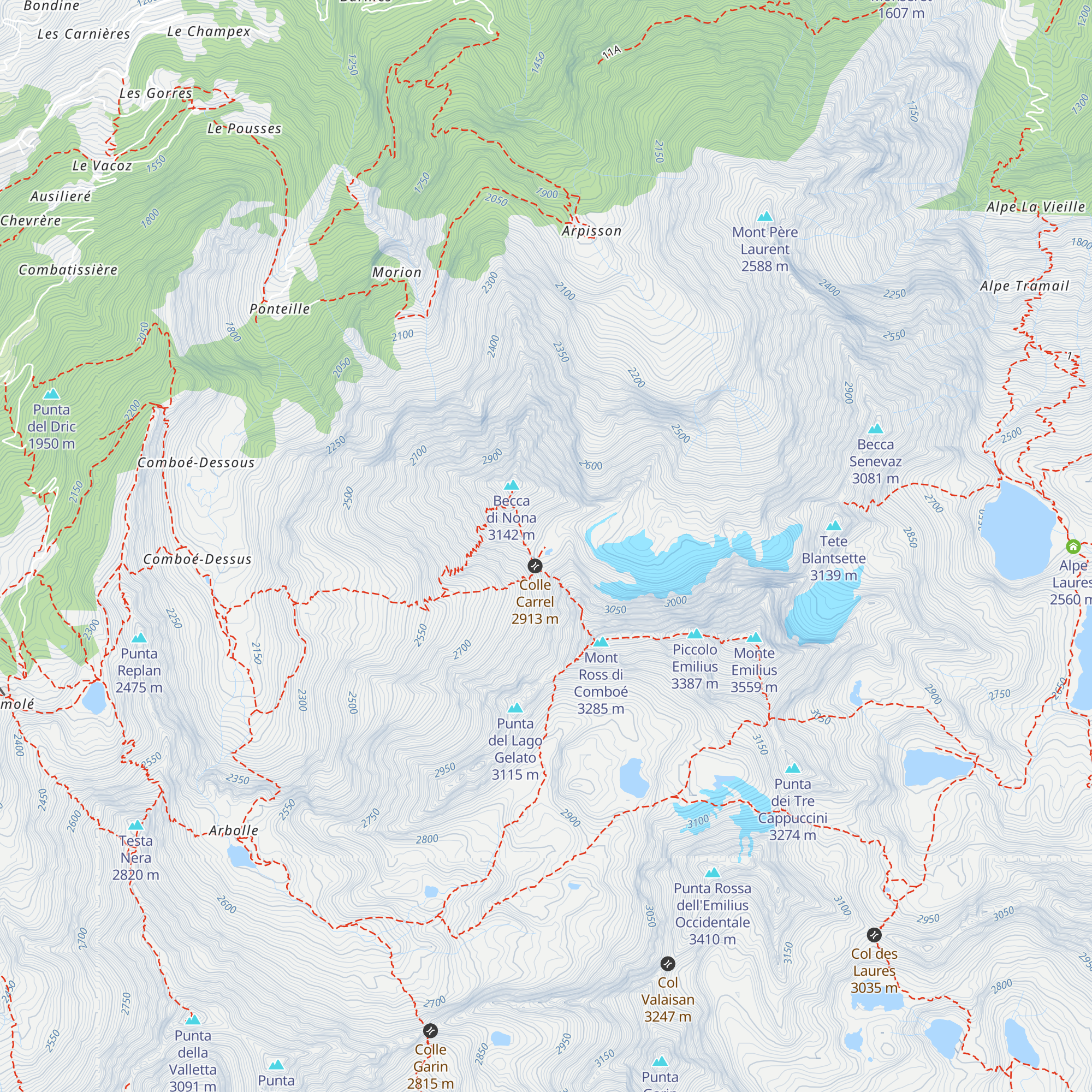 Chalet Peccoz map