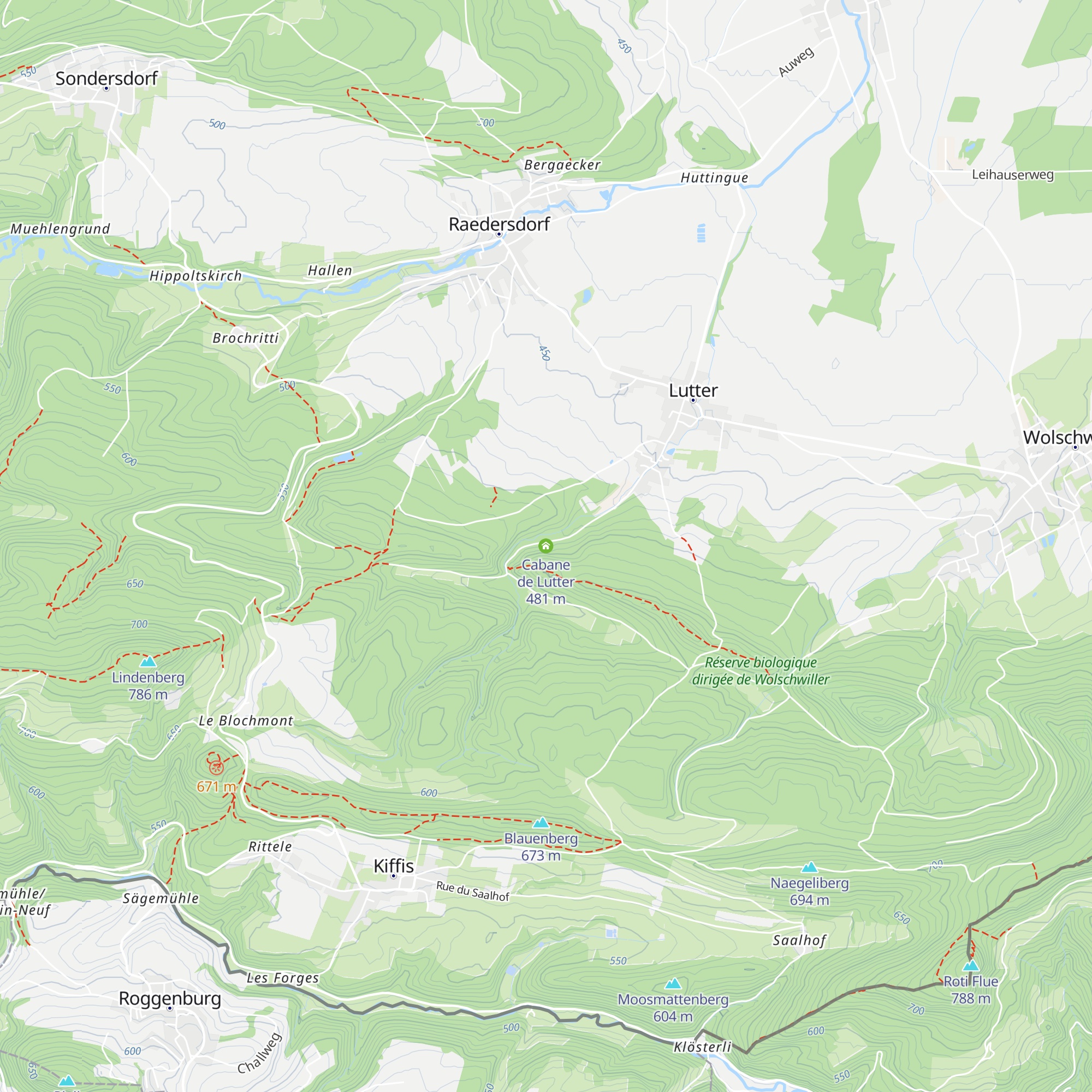 Cabane de Lutter map