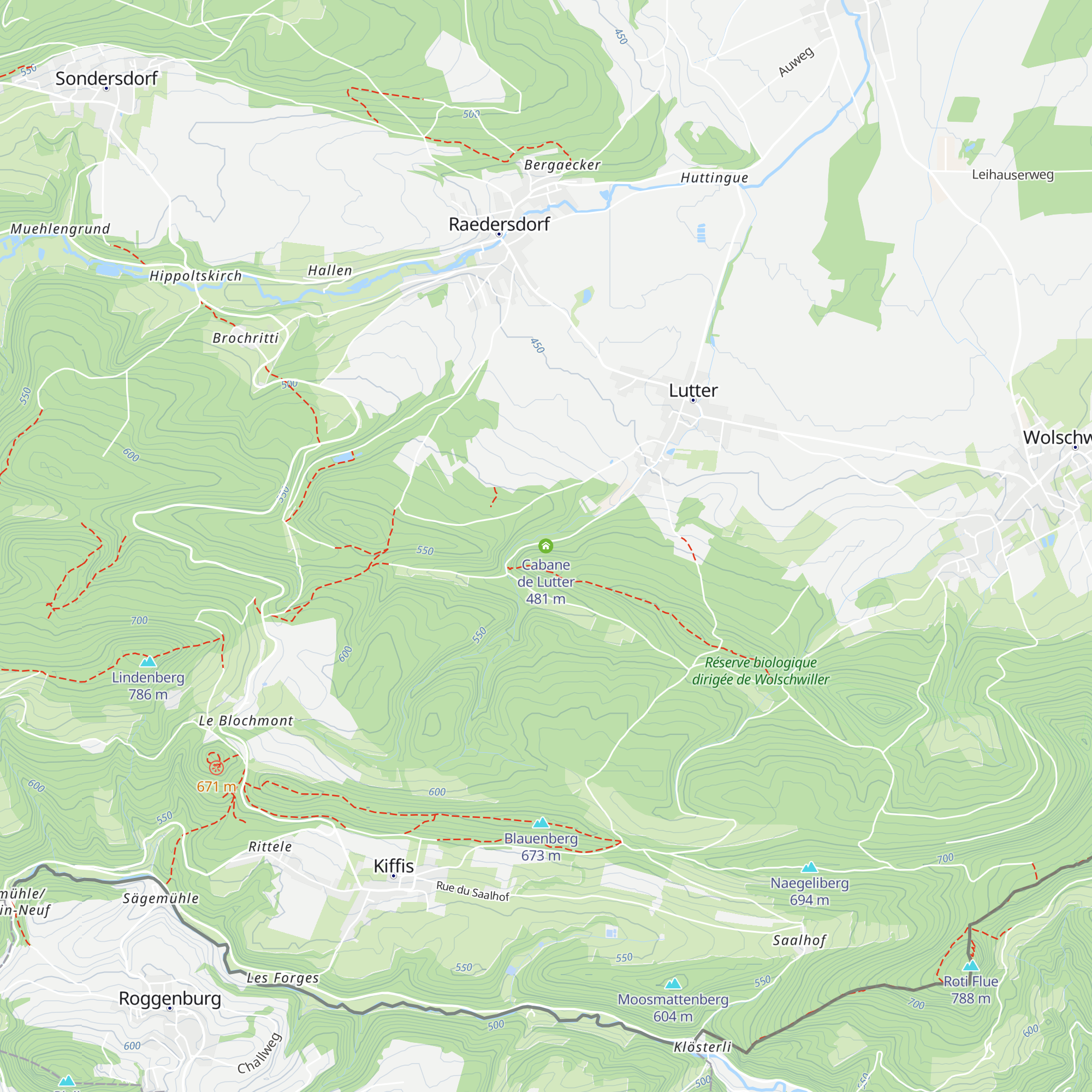 Cabane de Lutter map
