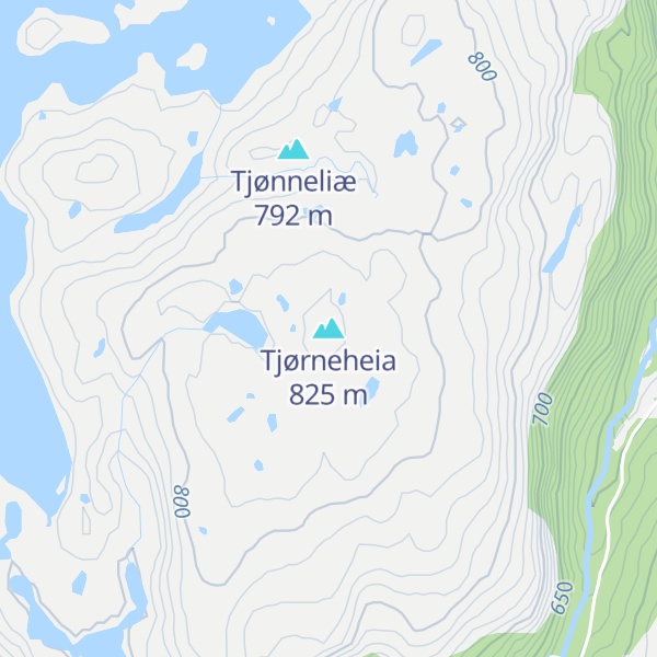 Map of Tjørneheia