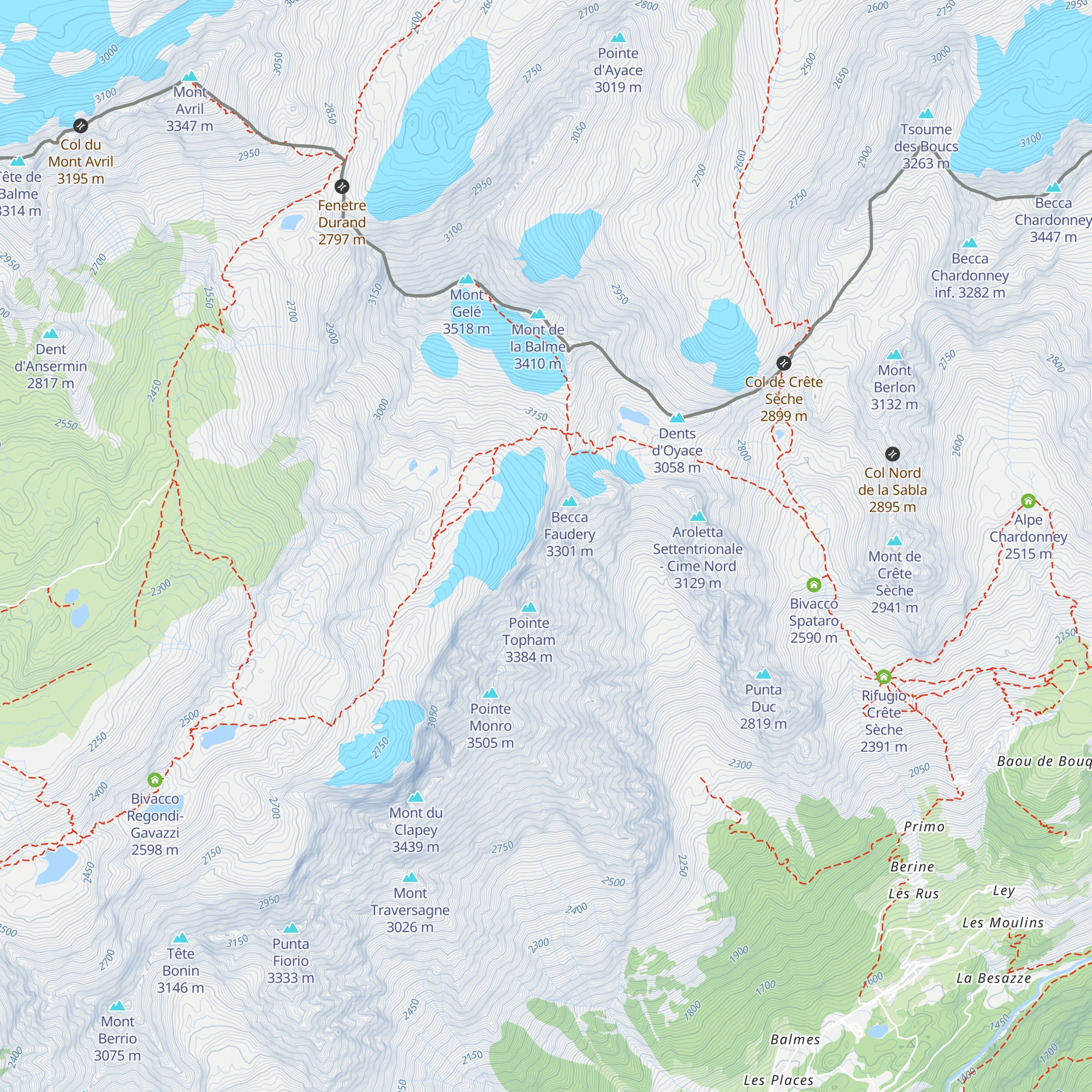 Bivacco Luca Pasqualetti al Morion map