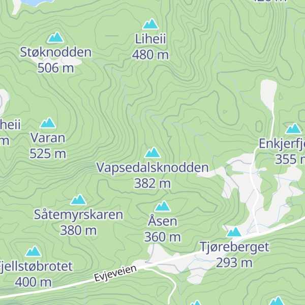 Map of Vapsedalsknodden