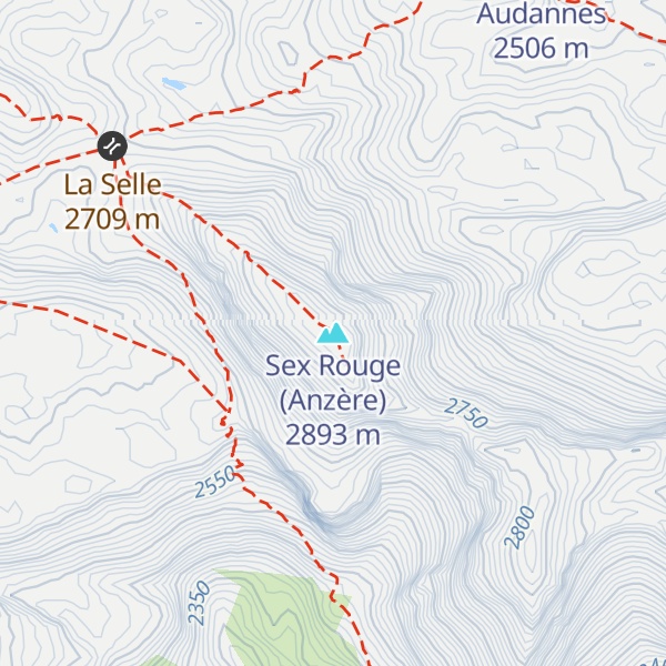 Map of Sex Rouge (Anzère)