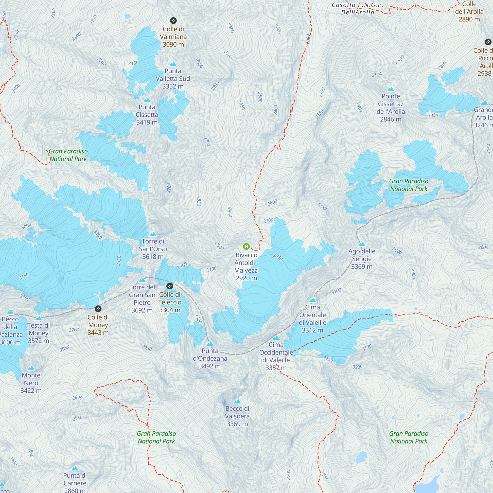 Bivacco Antoldi - Malvezzi map