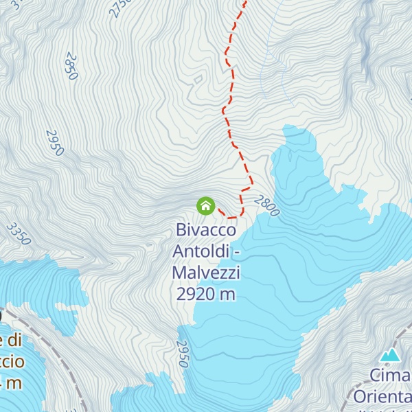 Map of Bivacco Antoldi - Malvezzi